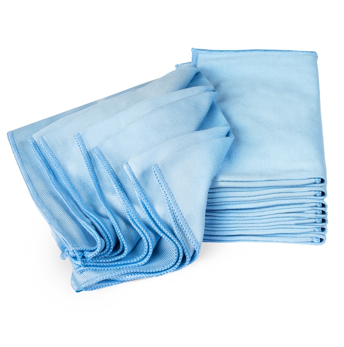 blue microfibre cloths