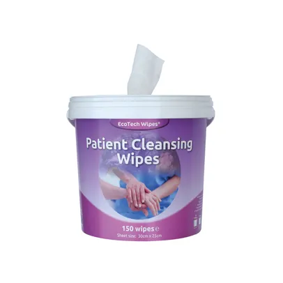EcoTech White Patient Cleansing Wipes