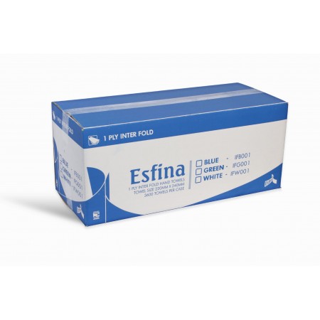 Esfina Hand Towel 1 Ply Interfold Green