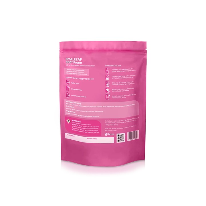 SCALEZAP 360 Foam limescale remover, washroom solutions for large facilities, professional cleaning products